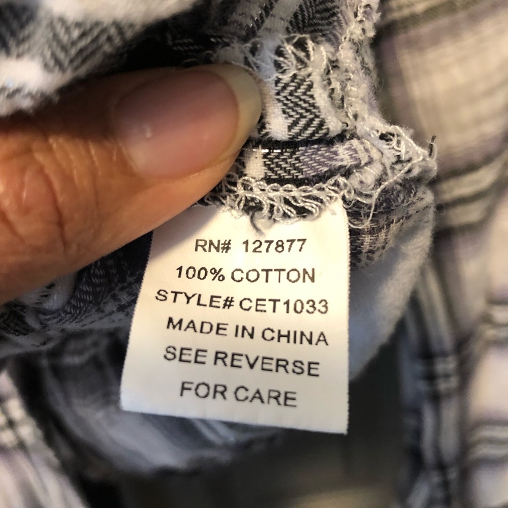 Light purple and black flannel